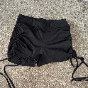 Black short shorts / cover up